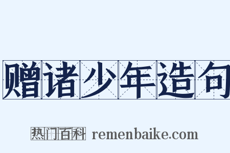 赠诸少年造句是什么意思的图片